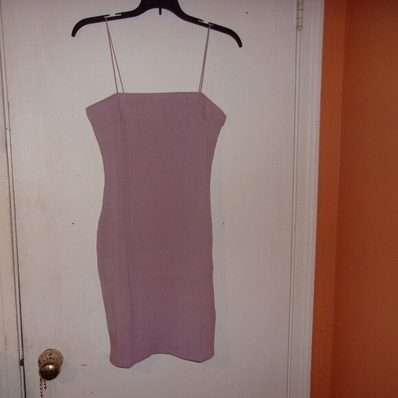 Active Usa Large Mauve Ribbed Cami Mini Dress - Picture 10 of 12